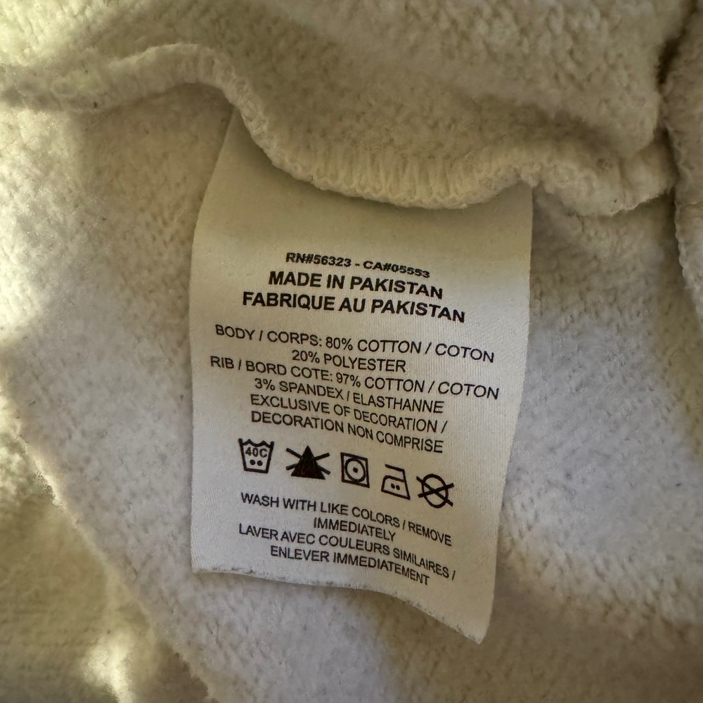 Nike Sportswear Essential Crewneck Sweatshirt White Mini Swoosh XS Oversized - Picture 4 of 9
